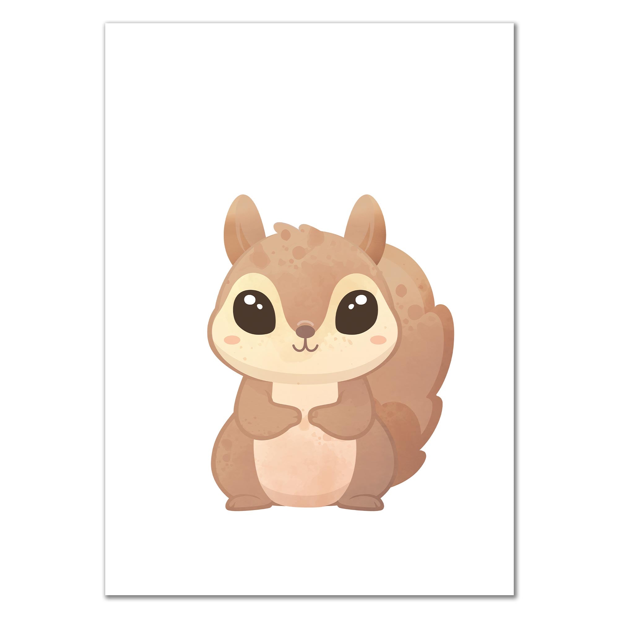Tier Poster Eichhörnchen - Aquarell Stil