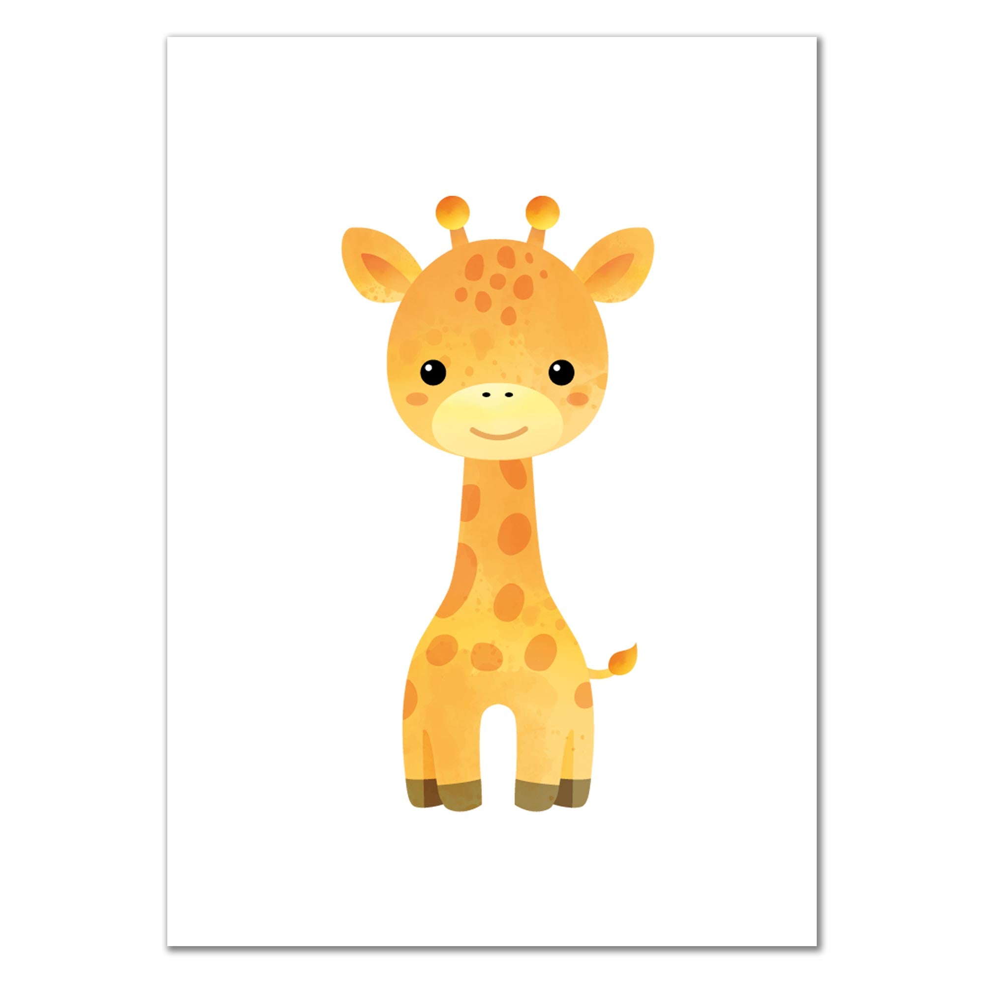 Tier Poster Giraffe - Aquarell Stil