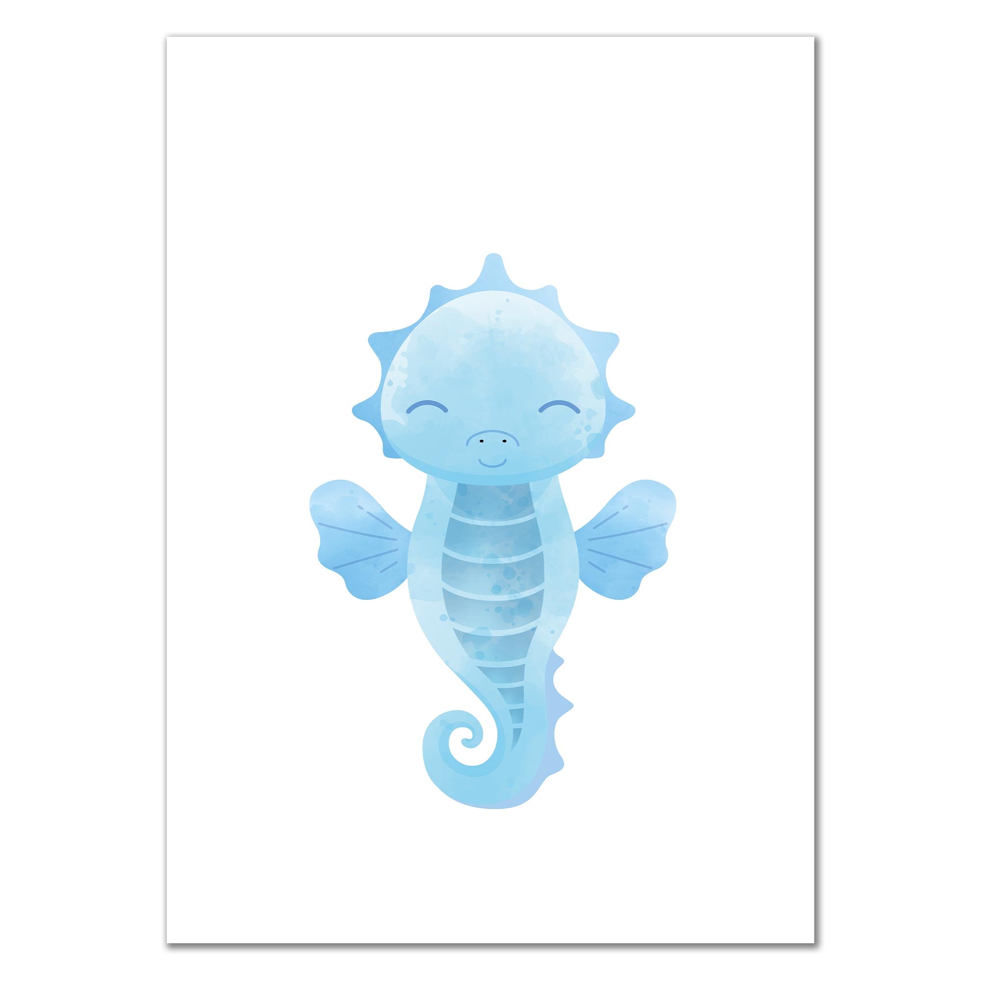 Tier Poster Seepferdchen - Aquarell Stil