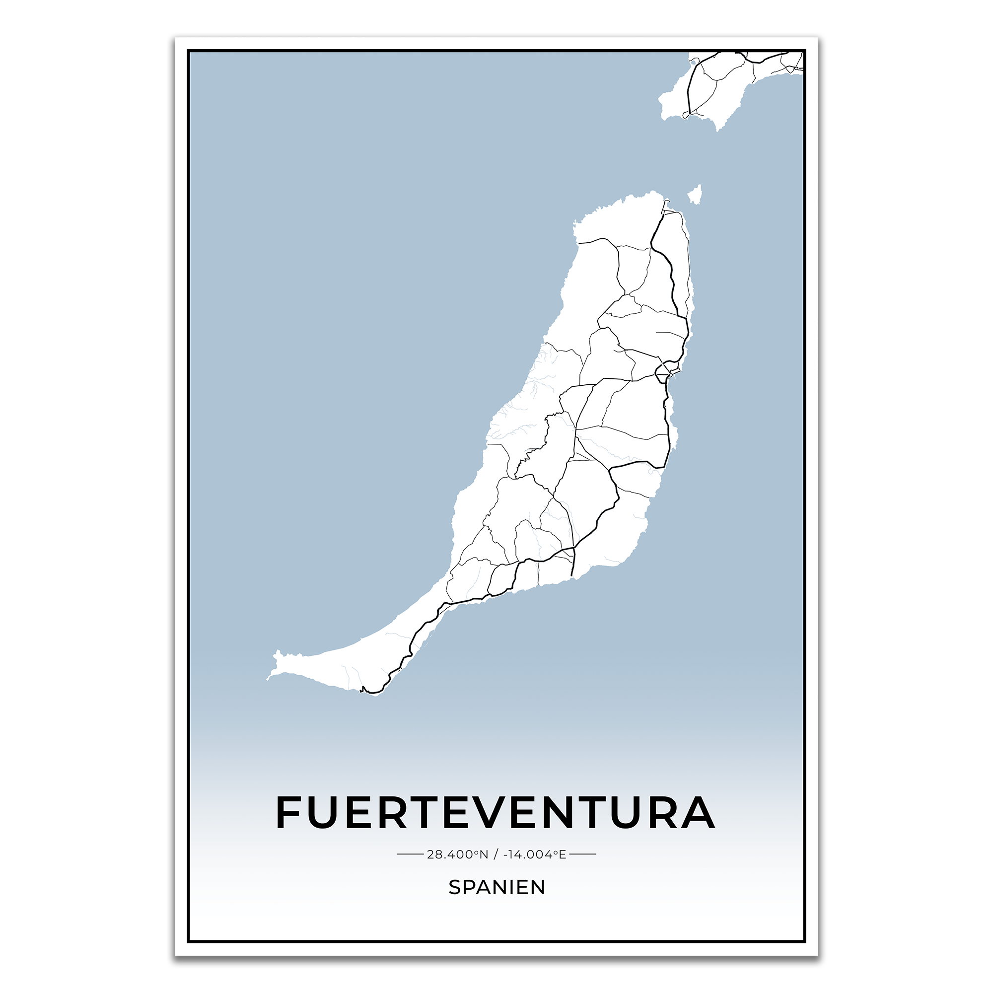 Insel Karten Poster - Fuerteventura