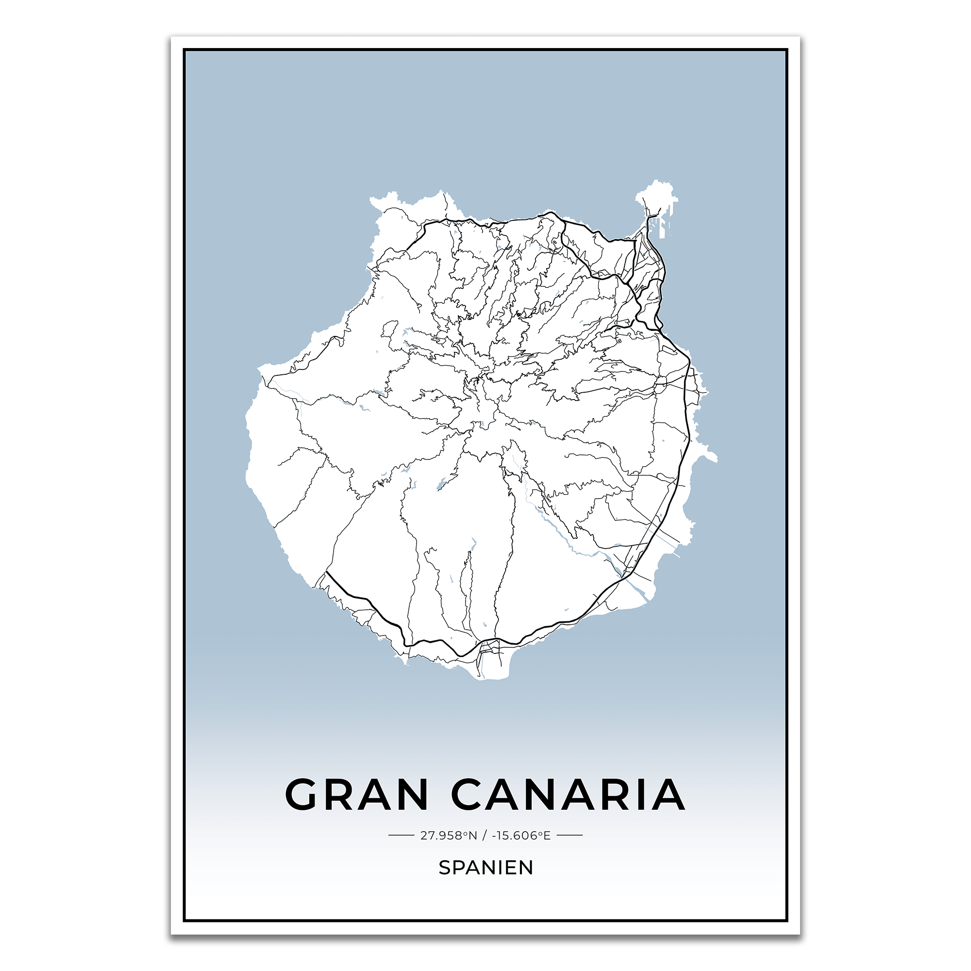 Insel Karten Poster - Gran Canaria