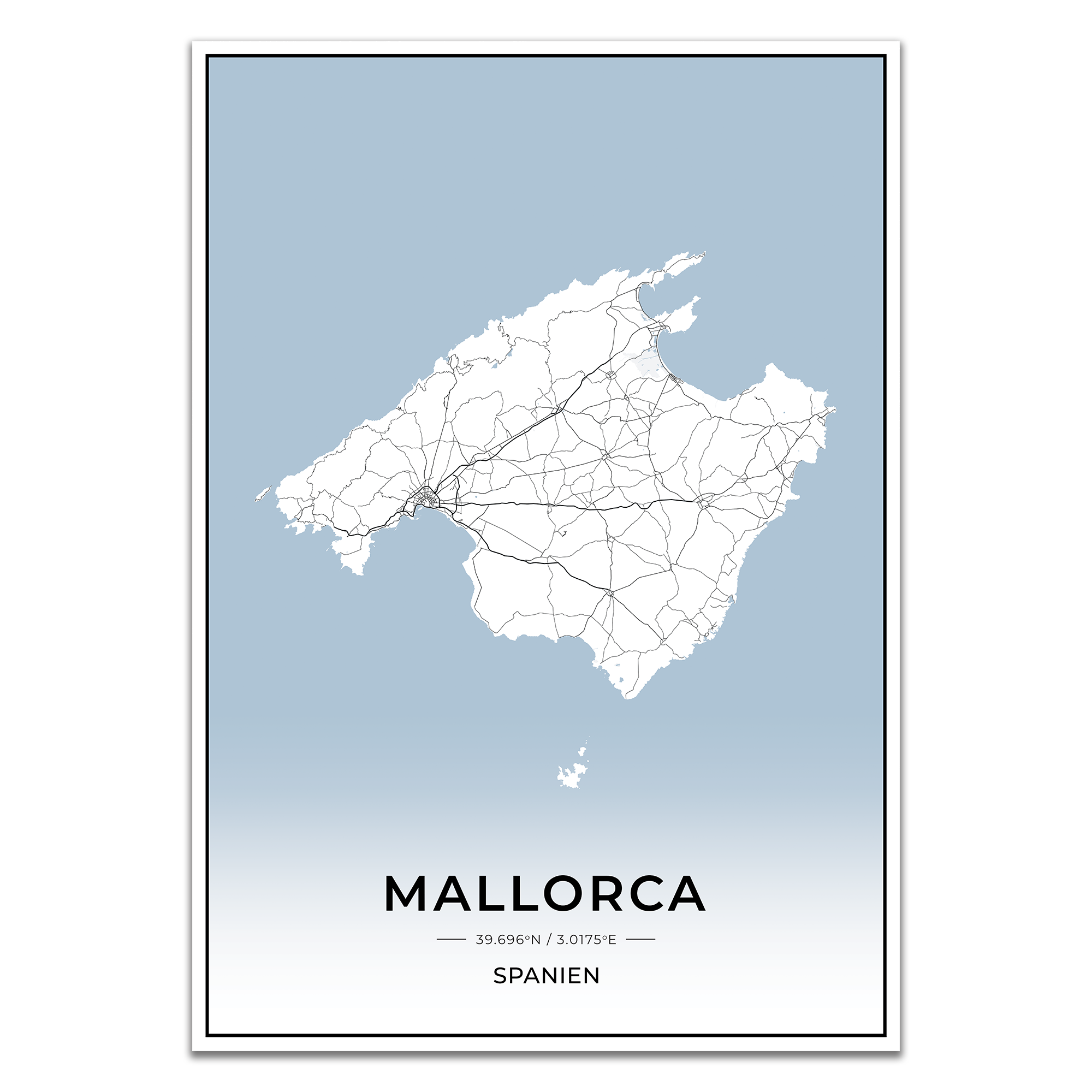 Insel Karten Poster - Mallorca