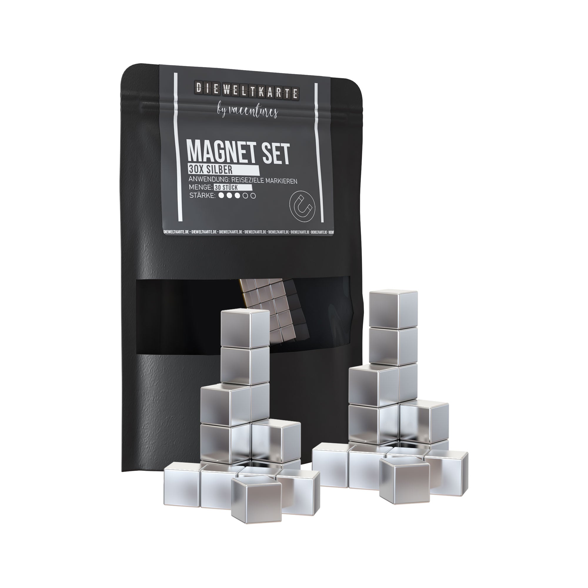 Magnet Set -  Silber - 30x