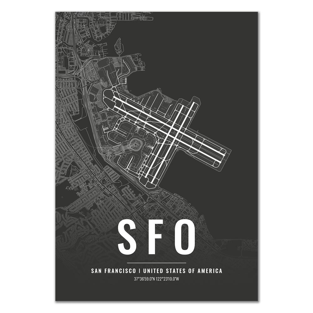 Flughafen Poster - SFO - San Francisco