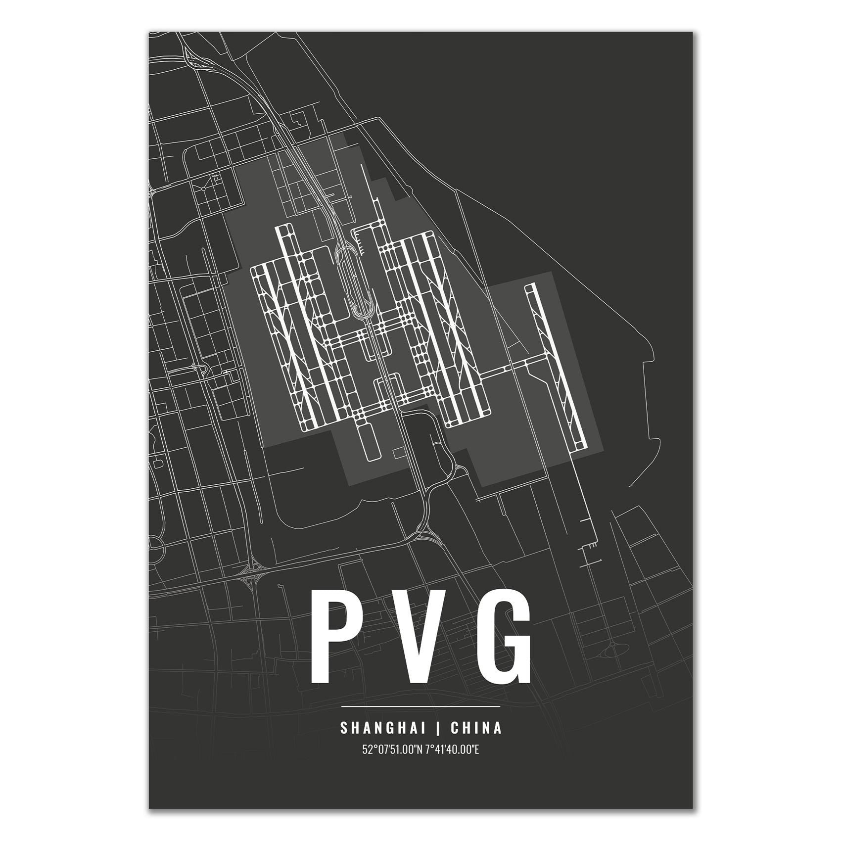 Flughafen Poster - PVG - Shanghai