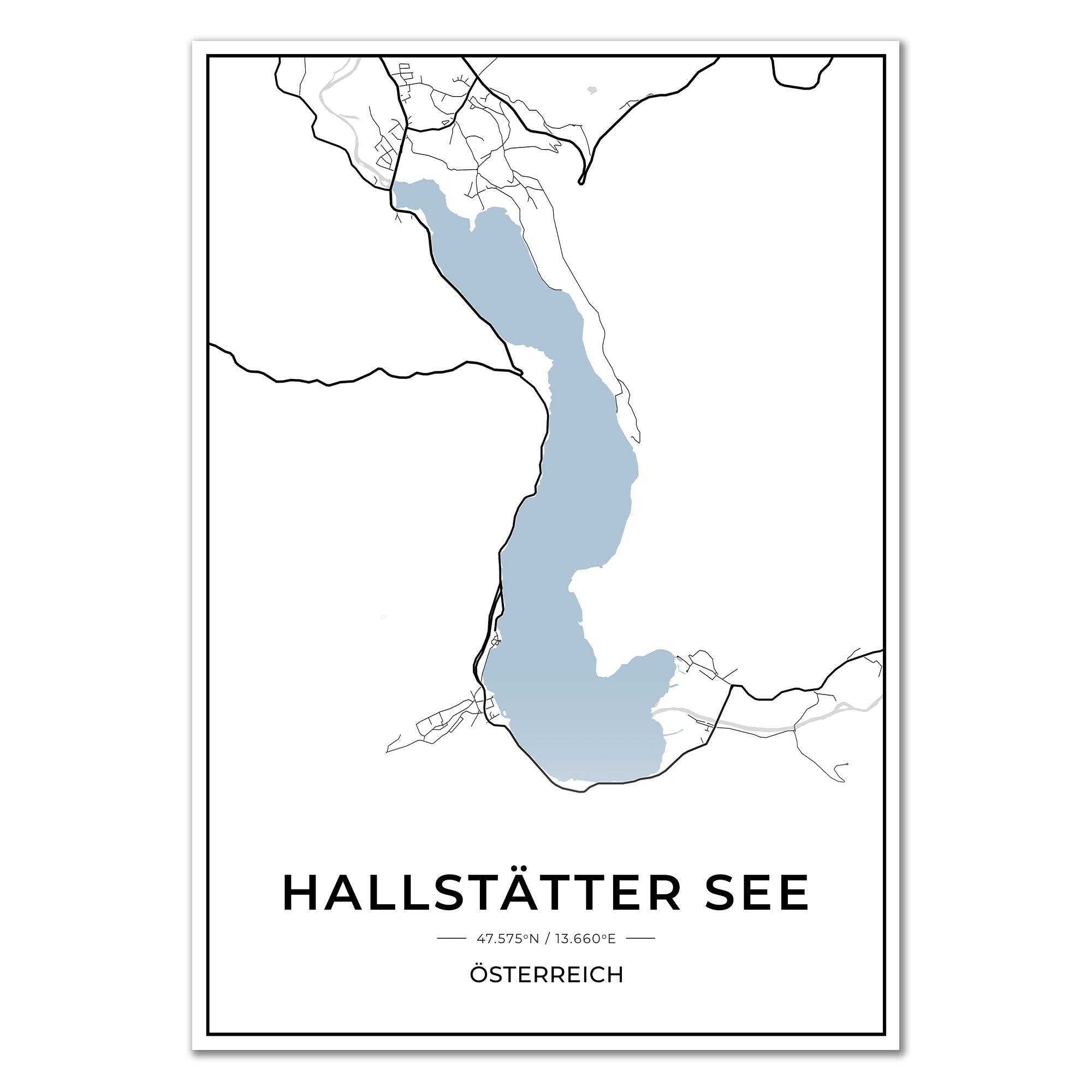 See Karten Poster - Hallstätter See