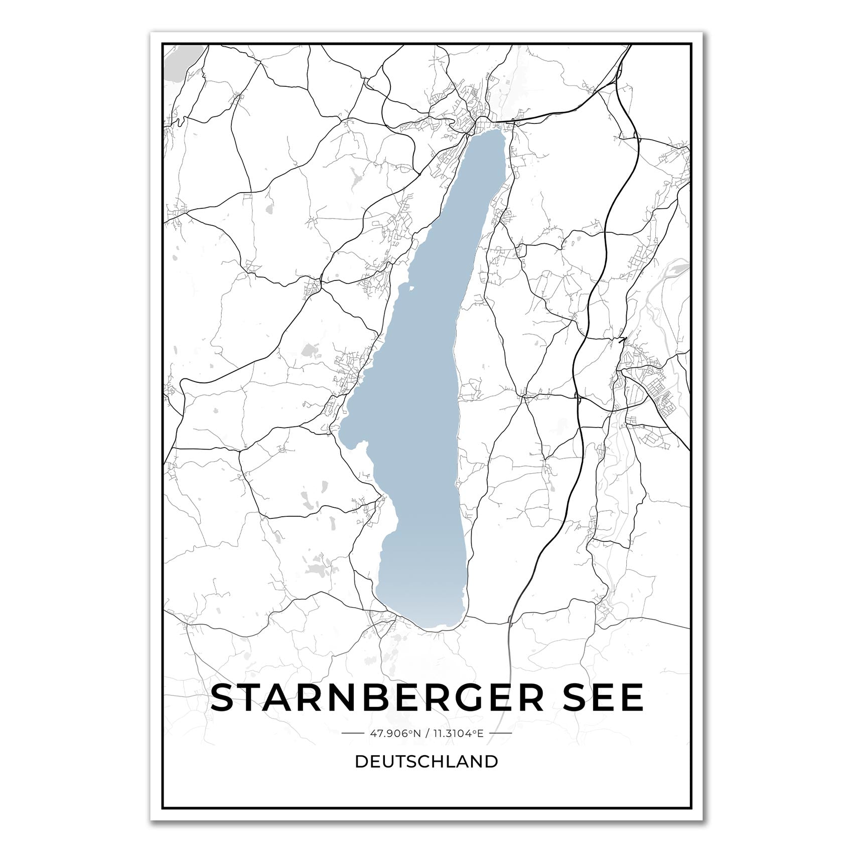 See Karten Poster - Starnberger See