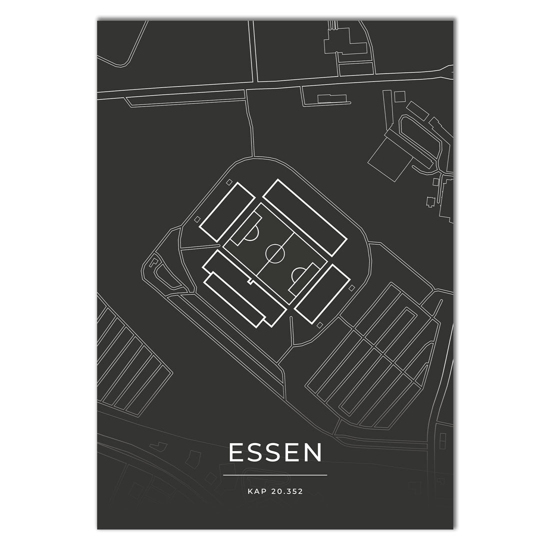 Stadion Poster - Essen - Fussball Karte