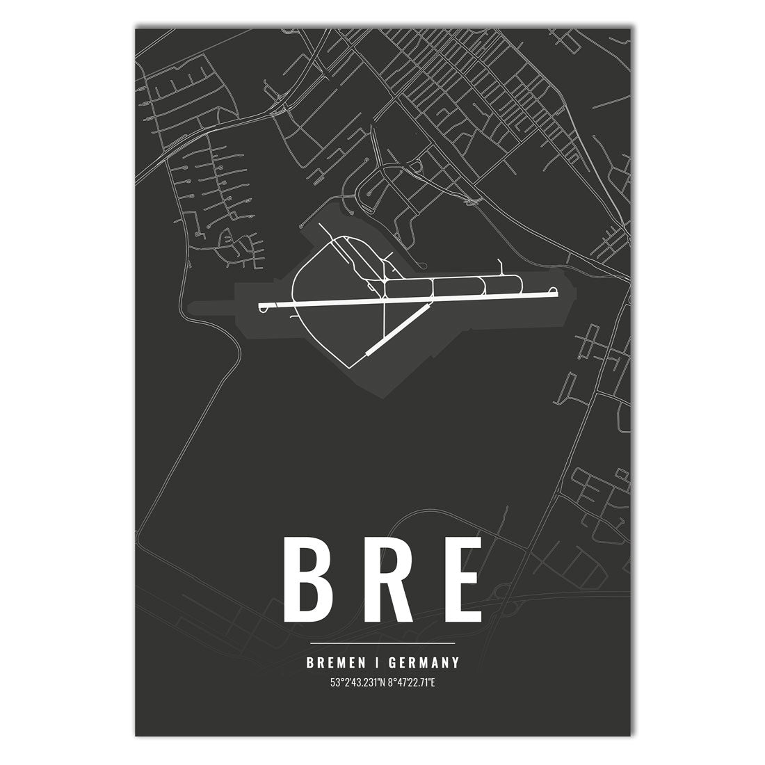 Flughafen Poster - BRE - Bremen