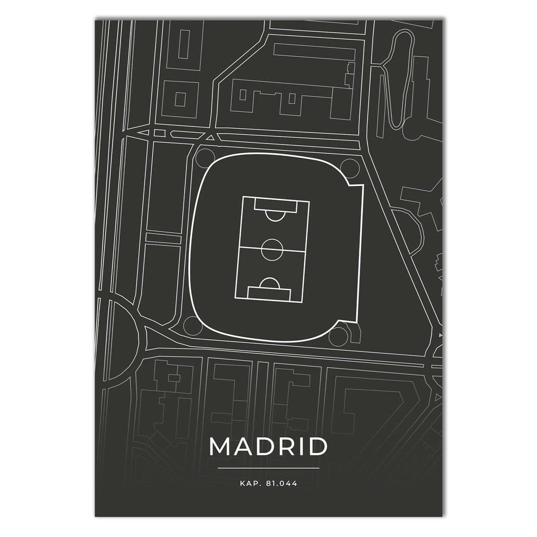 Stadion Poster - Madrid - Fussball Karte