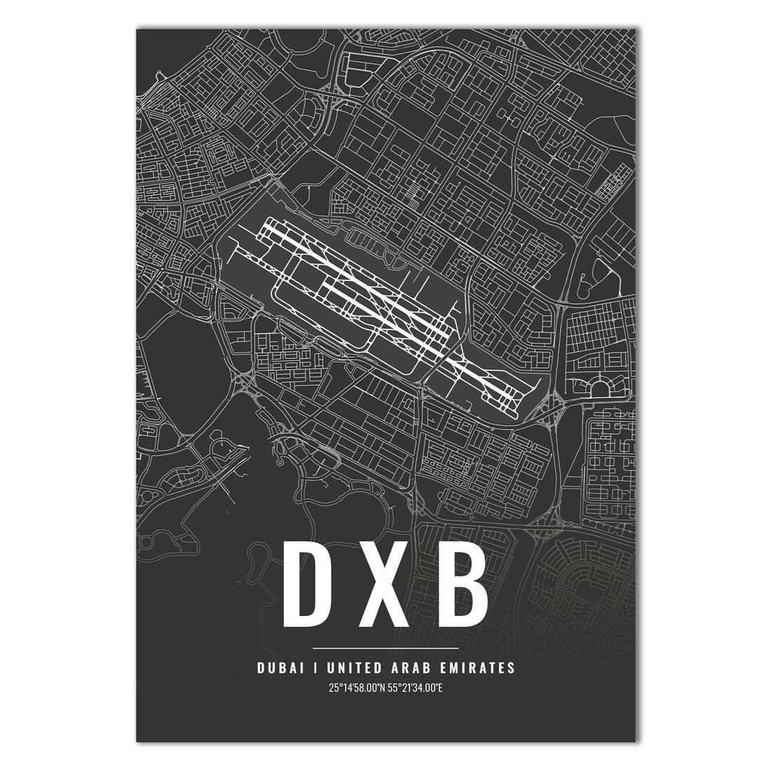 Flughafen Poster - DXB - Dubai
