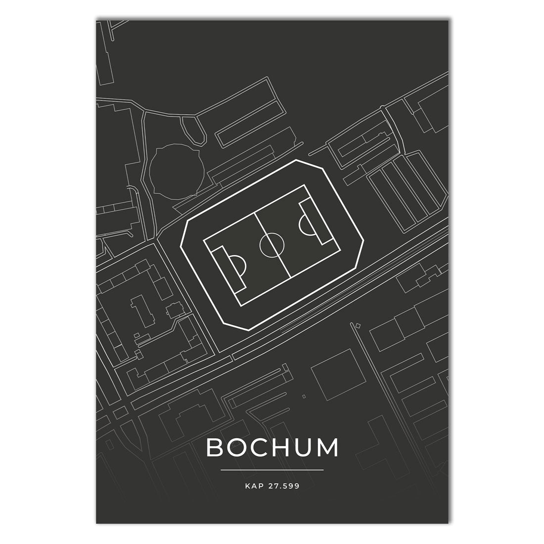 Stadion Poster - Bochum - Fussball Karte