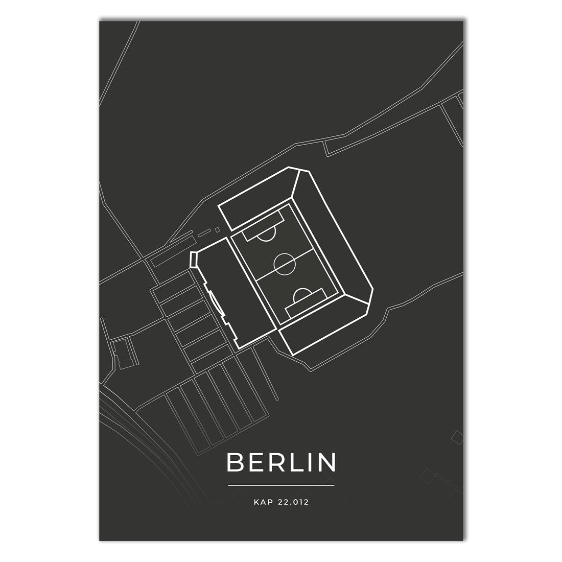 Stadion Poster - Berlin - Fussball Karte