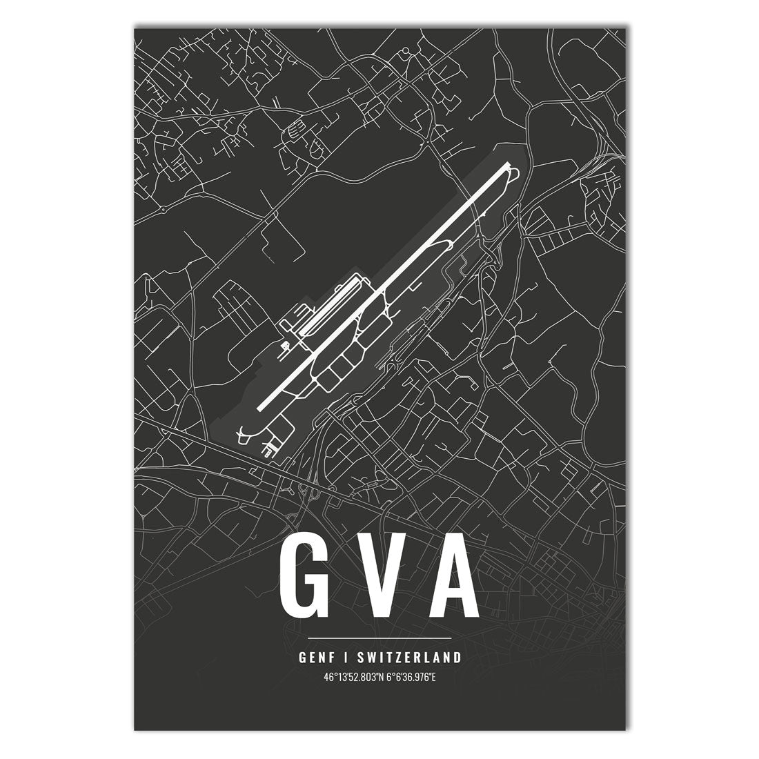 Flughafen Poster - GVA - Genf