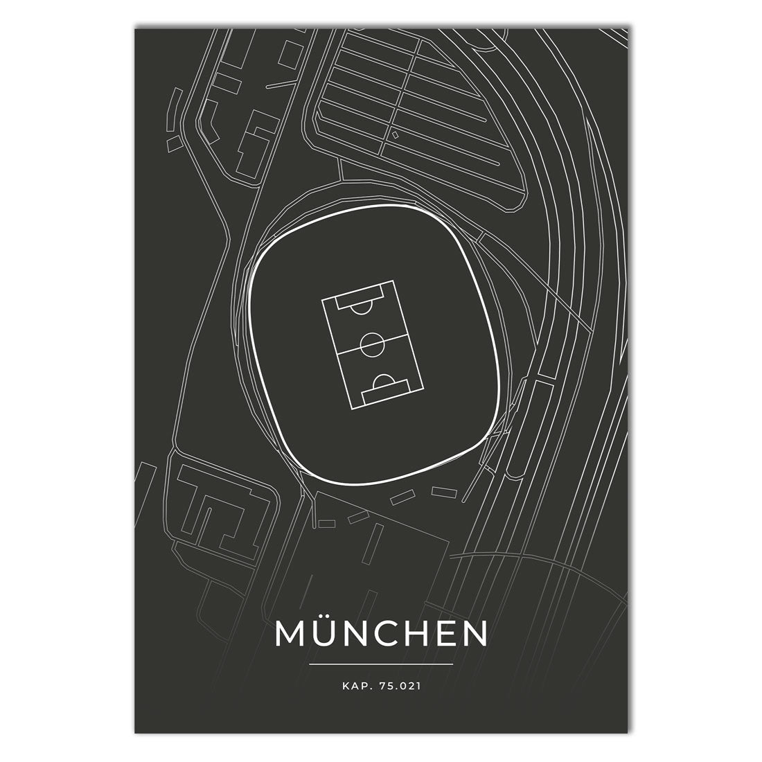 Stadion Poster - München - Fussball Karte
