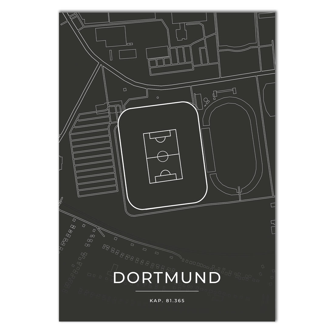 Stadion Poster - Dortmund - Fussball Karte