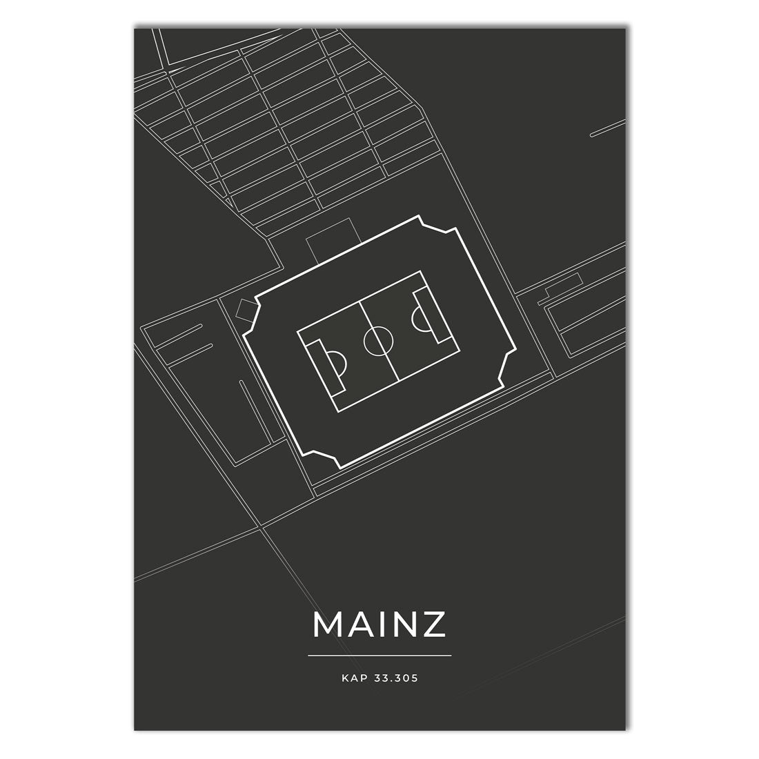 Stadion Poster - Mainz - Fussball Karte