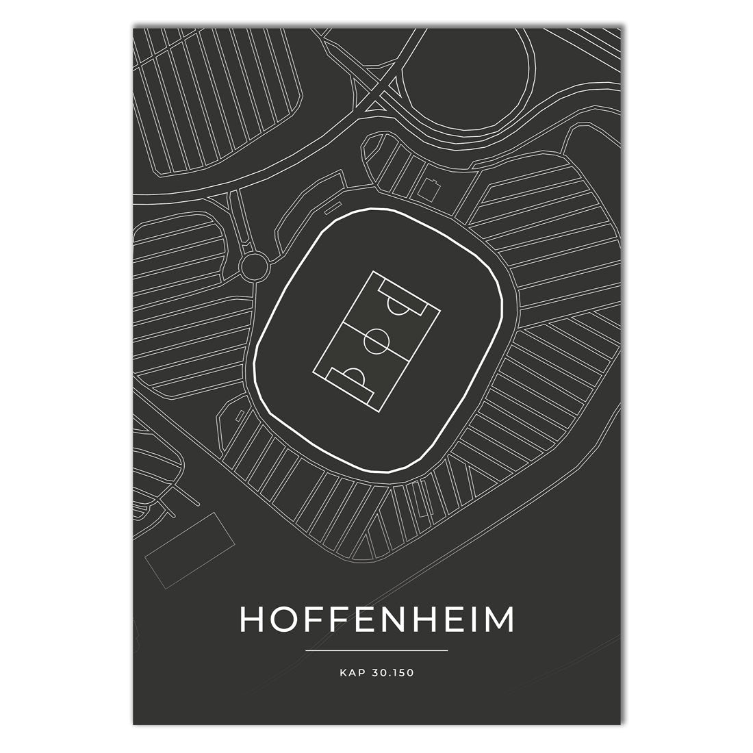 Stadion Poster - Hoffenheim - Fussball Karte