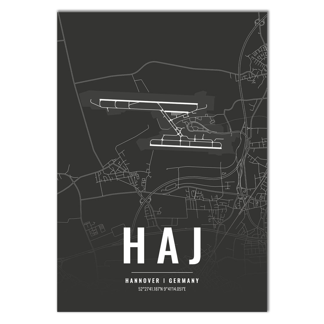 Flughafen Poster - HAJ - Hannover