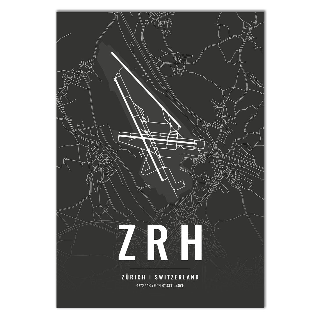 Flughafen Poster - ZRH - Zürich