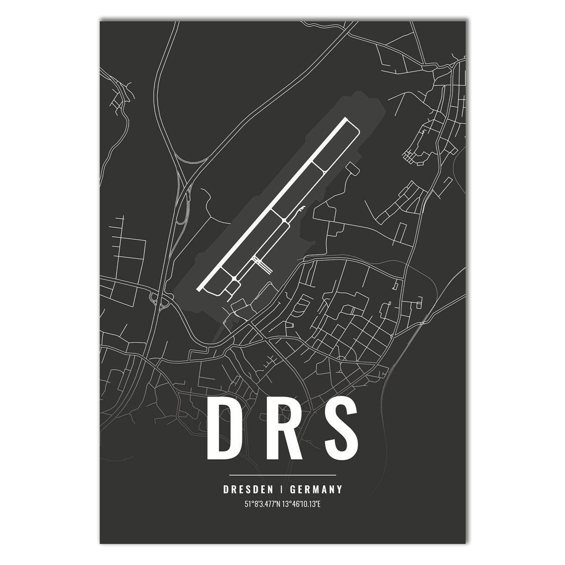 Flughafen Poster - DRS - Dresden