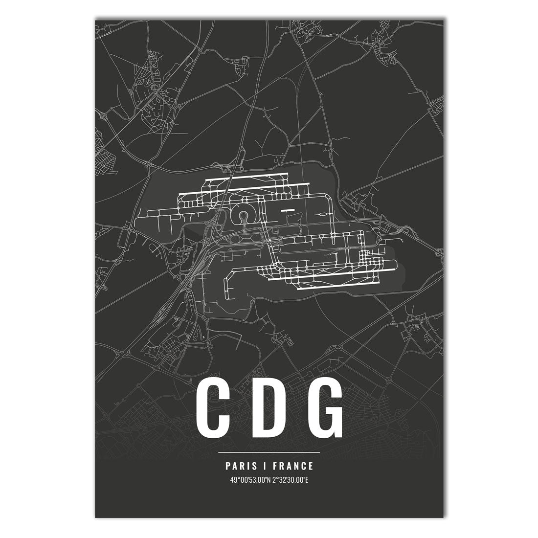 Flughafen Poster - CDG - Paris