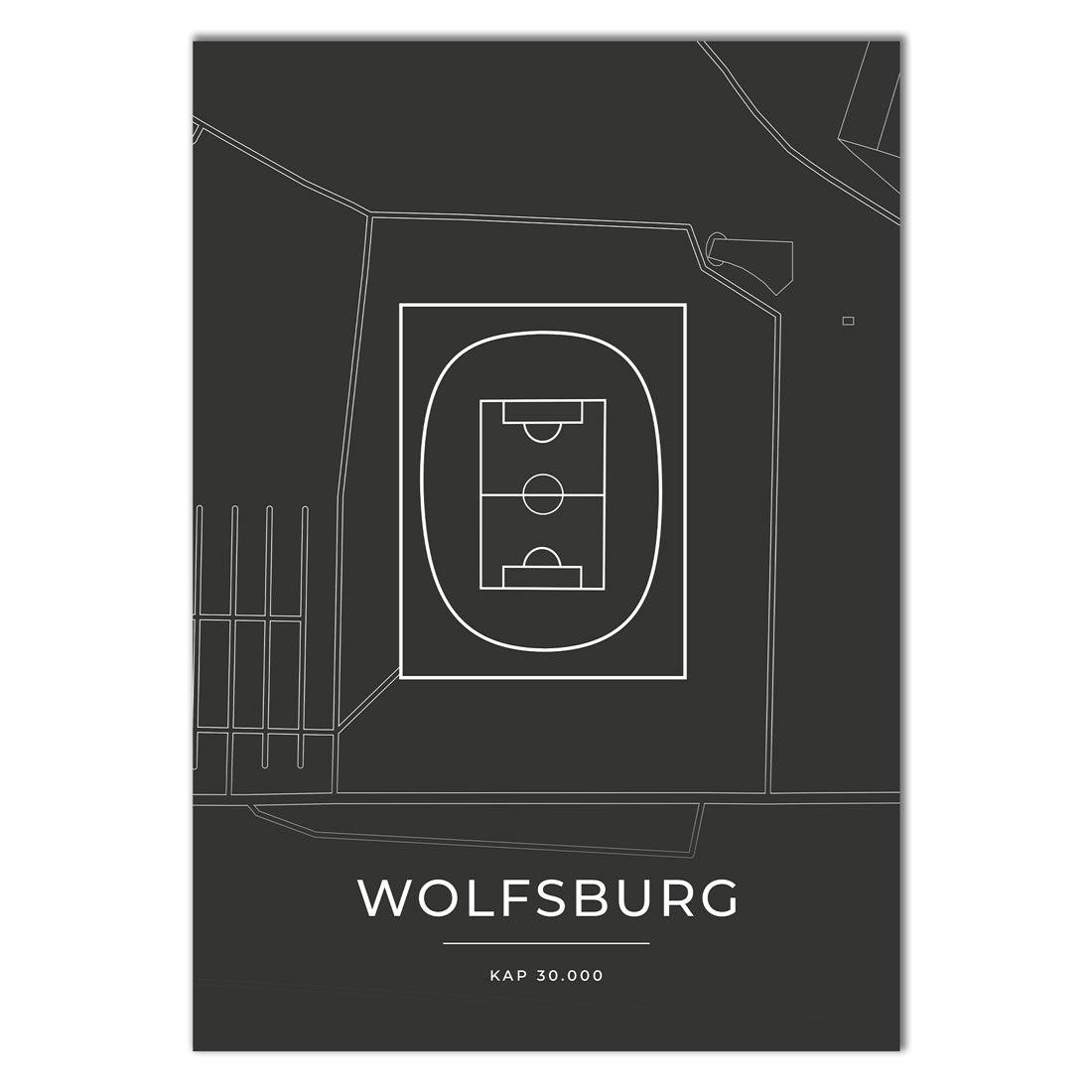 Stadion Poster - Wolfsburg - Fussball Karte