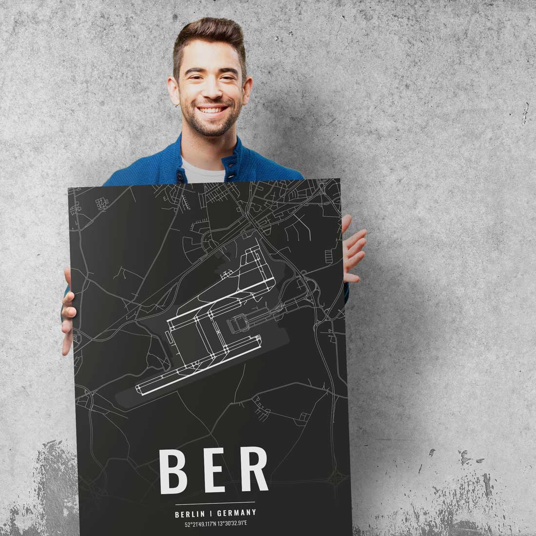 - Poster VACENTURES Weltkarte - - Berlin - Die Flughafen BER