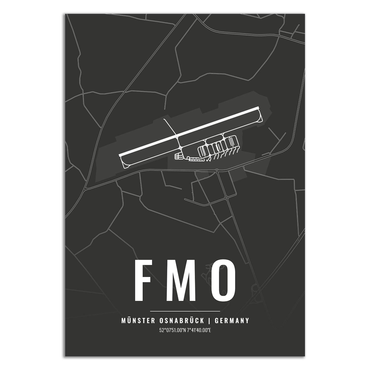 Flughafen Poster - FMO - Münster Osnabrück