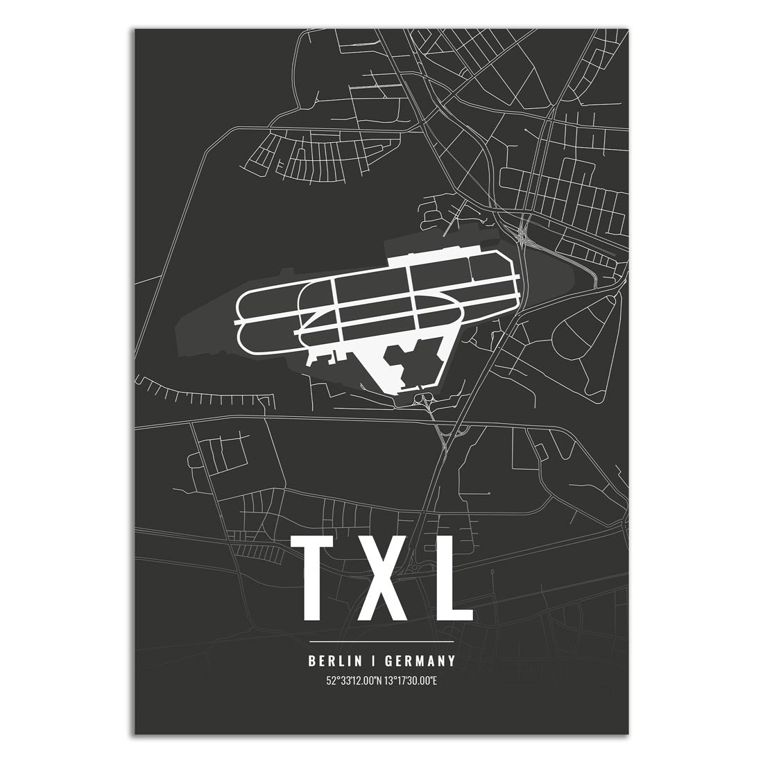 Flughafen Poster - TXL - Berlin Tegel