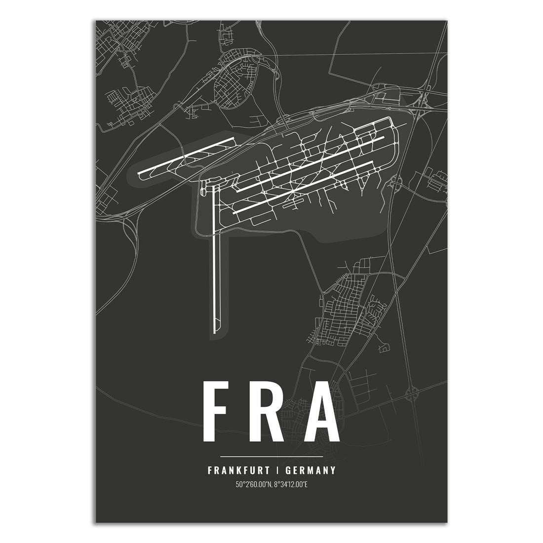 Flughafen Poster - FRA - Frankfurt