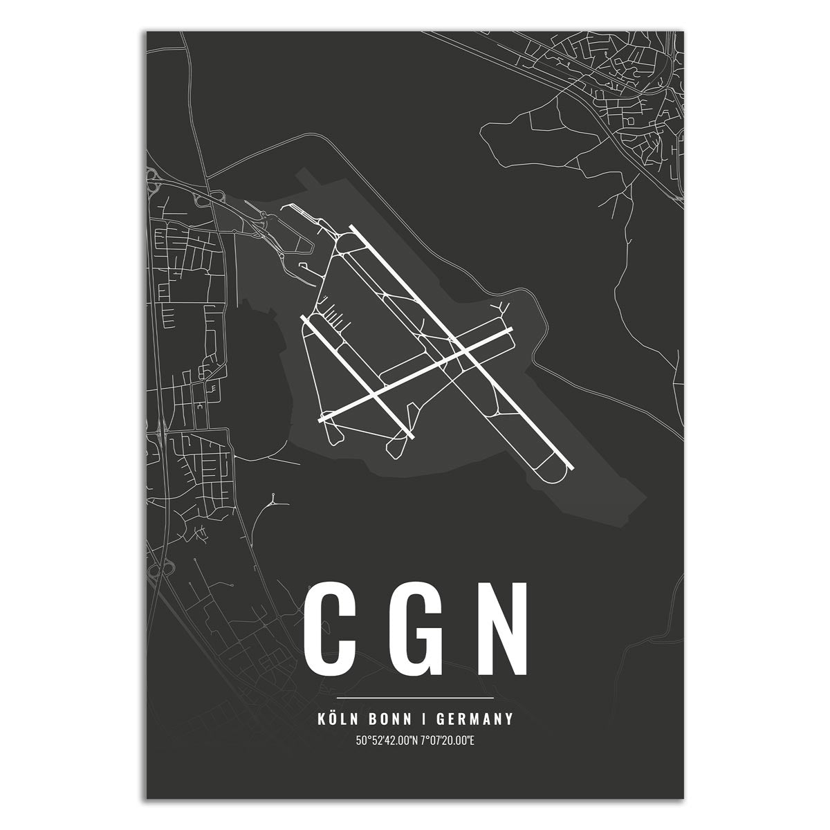 Flughafen Poster - CGN - Cologne Köln