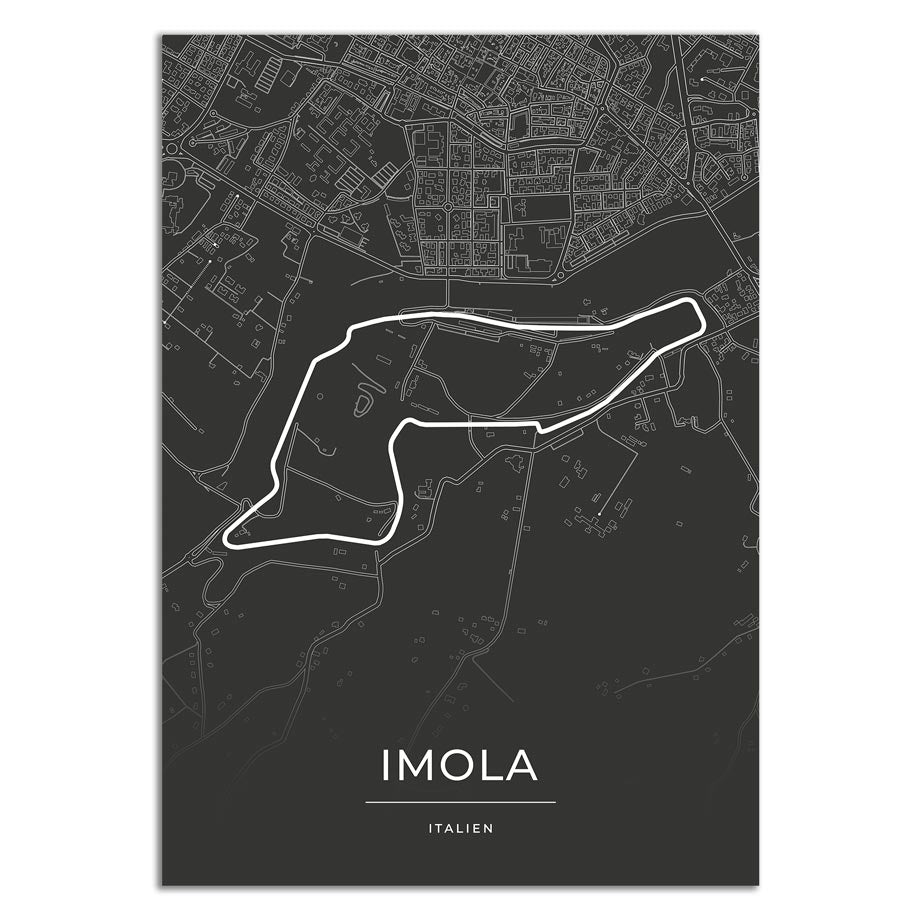 Rennstrecke Poster - Imola - Motorsport Karte