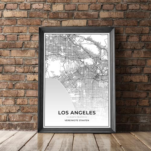 Stadt Poster - Los Angeles Kartenposter / City Map-Poster-DIE WELTKARTE