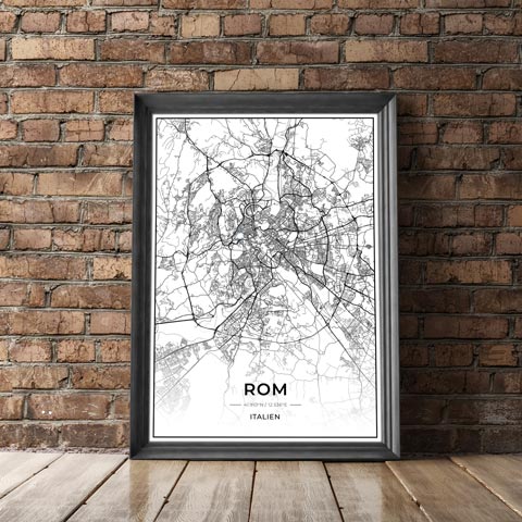 Stadt Poster - Rom Kartenposter / City Map-Poster-DIE WELTKARTE