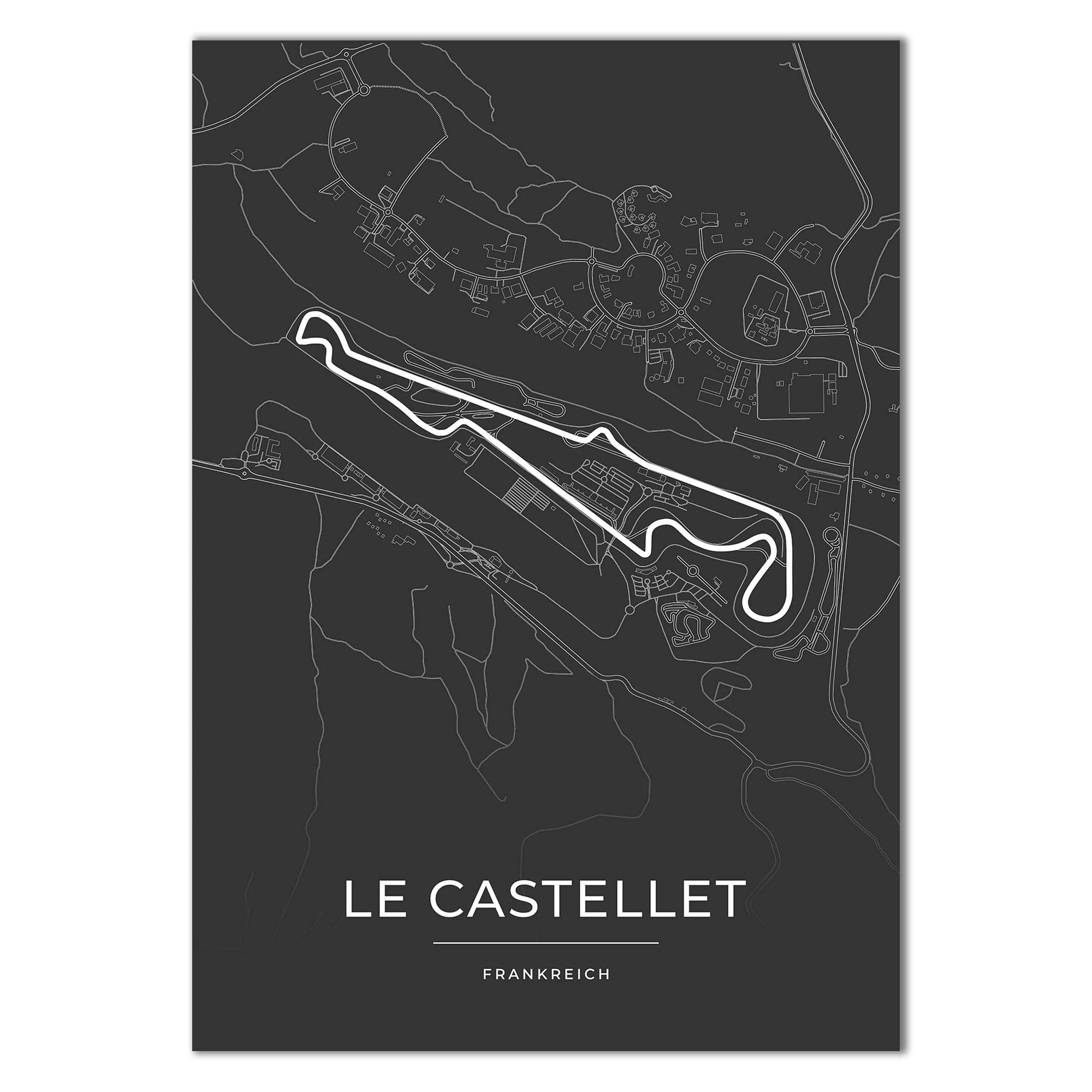 Rennstrecke Poster - Le Castellet - Motorsport Karte