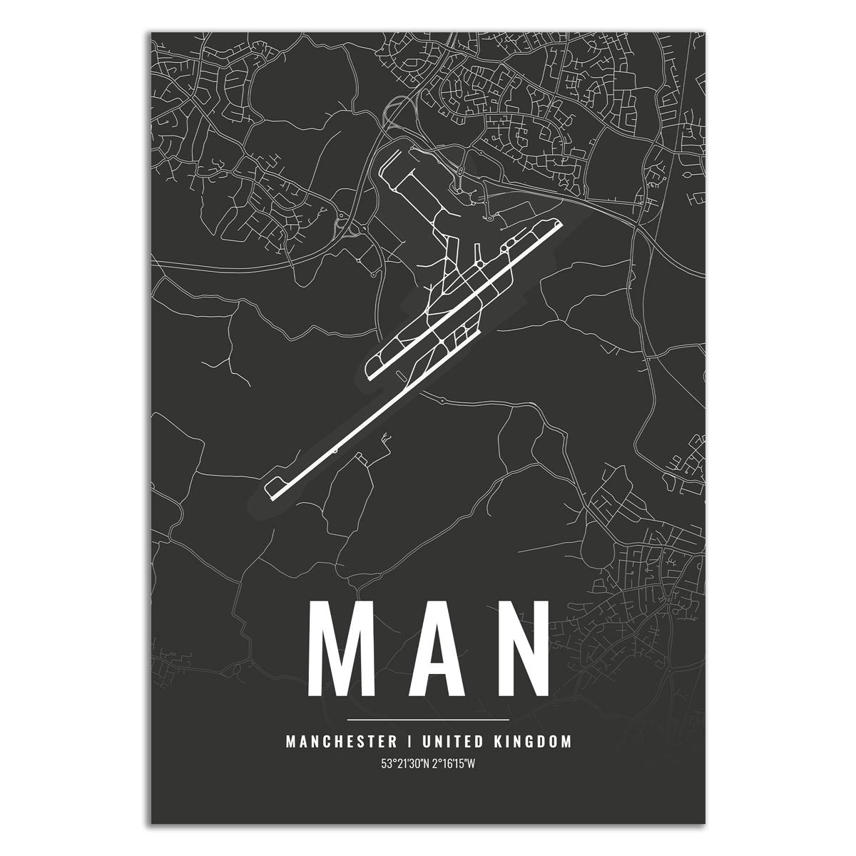 Flughafen Poster - MAN - Manchester
