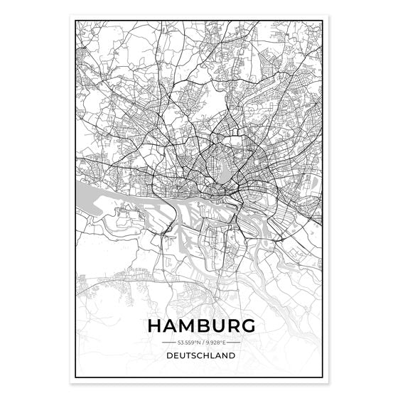 mapiful stadt-poster hamburg bild
