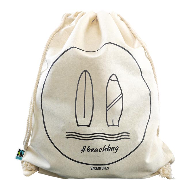 Beachbag "surf" - Fairtrade Turnbeutel-Bag-DIE WELTKARTE