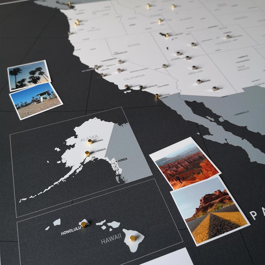 DIE USA KARTE – Magnetisches Karten „ Poster “ - VACENTURES - VACENTURES - Die  Weltkarte