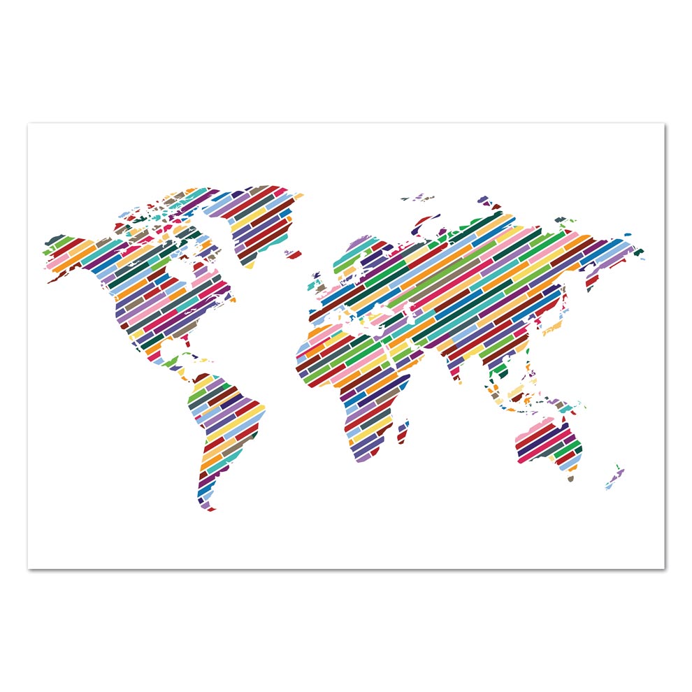 Weltkarte Poster - Color