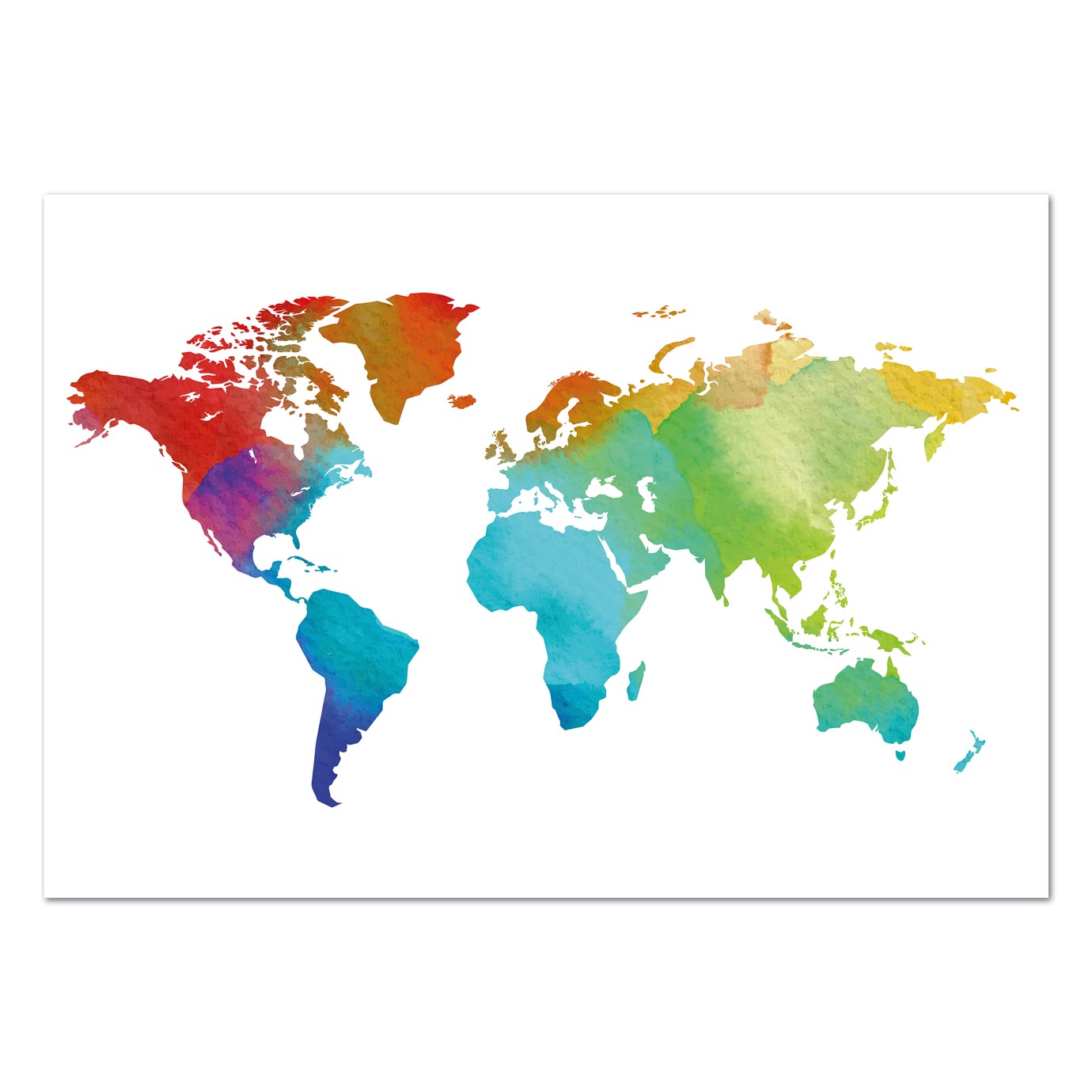 Weltkarte Poster - Farbenwelt